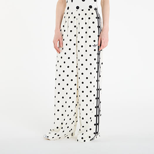 adidas Satin Polka Dots Wide Leg Pants Off White