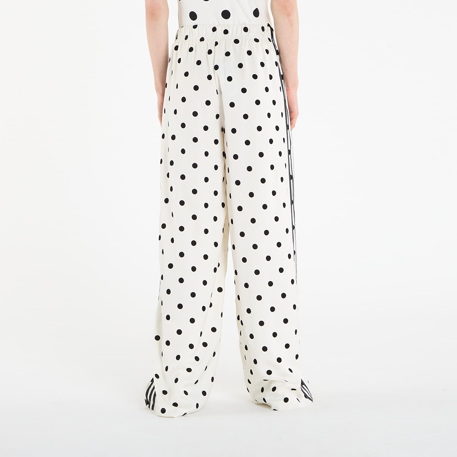 Damebukser adidas Satin Polka Dots Wide Leg Pant Off White