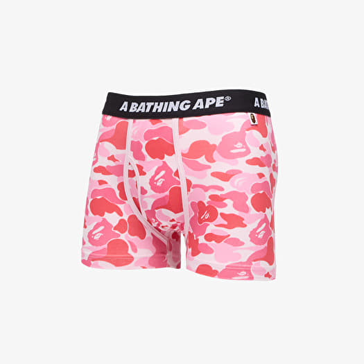 A BATHING APE Abc Camo Trunks Pink