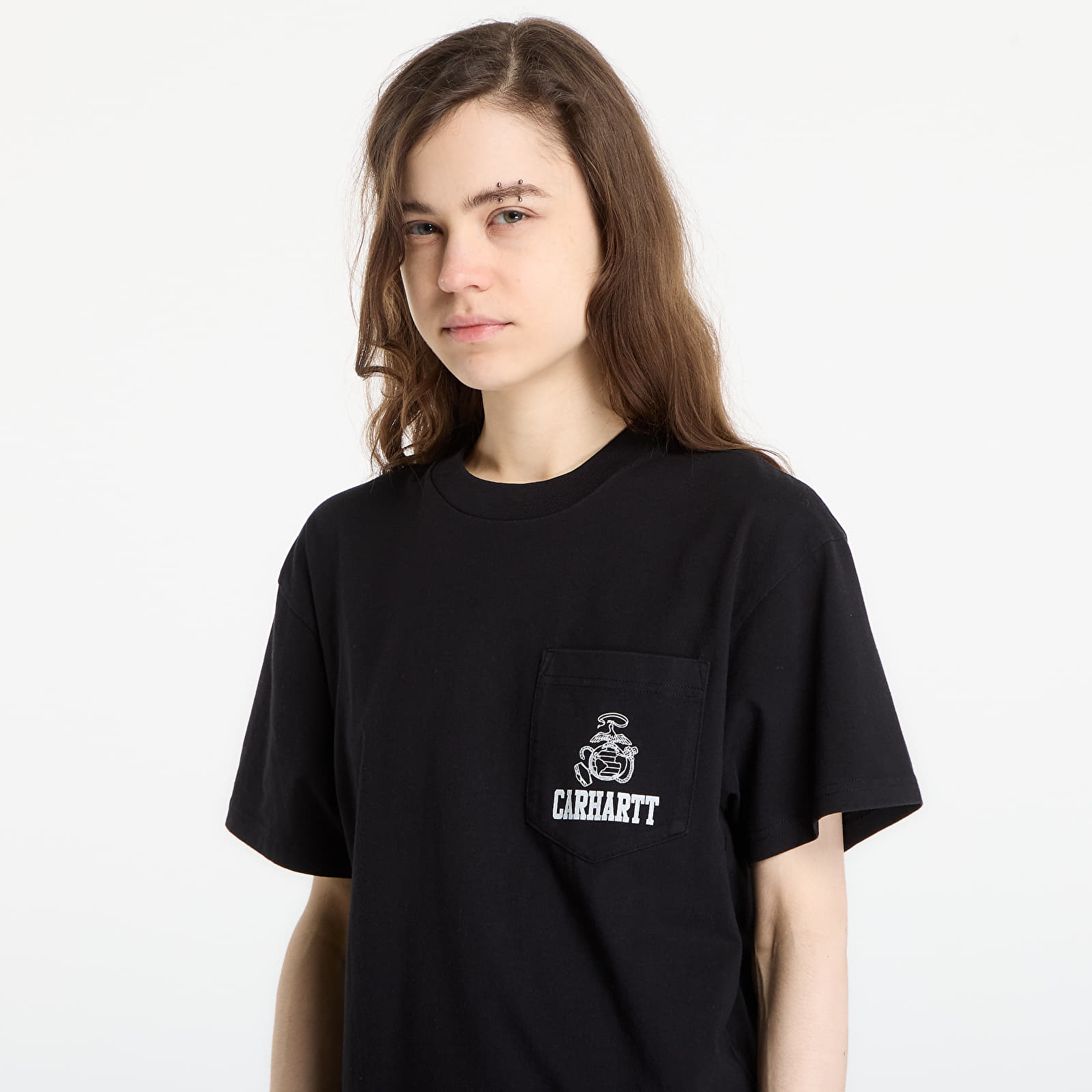 Trička Carhartt WIP S/S Pond Corps Pocket T-Shirt UNISEX Black