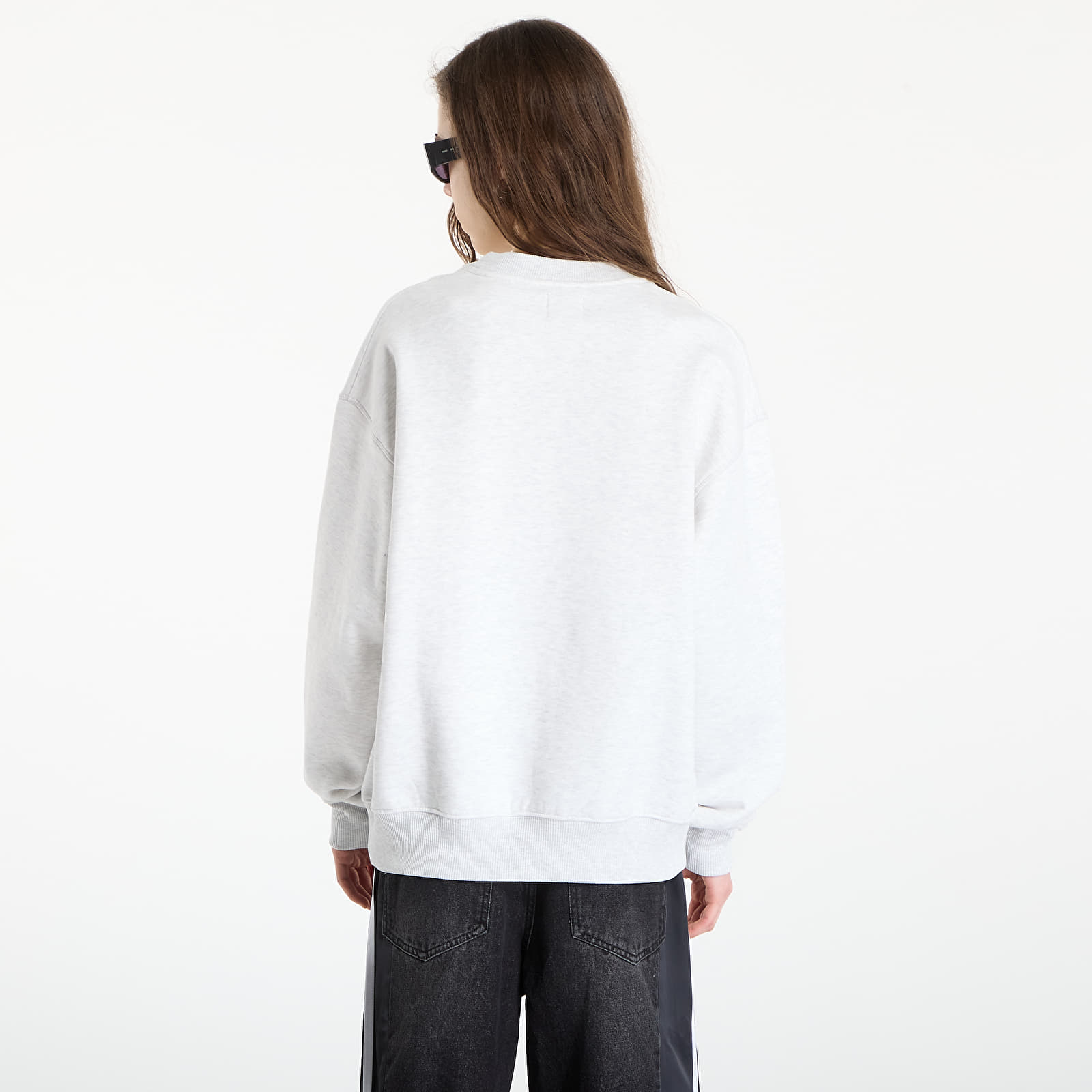 Mikiny Patta Arc Logo Crewneck Sweater UNISEX Light Melange Grey