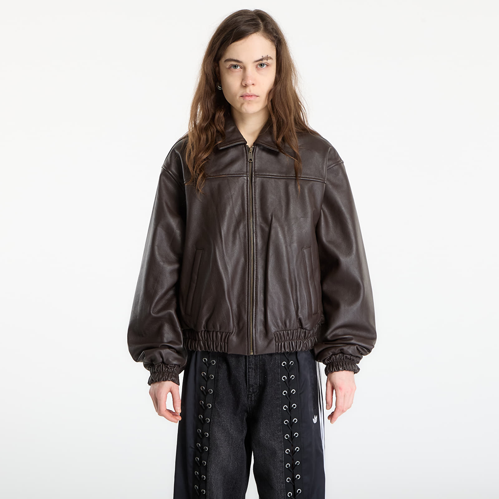 Kurtki Patta Leather Bomber Jacket UNISEX Coffee Bean