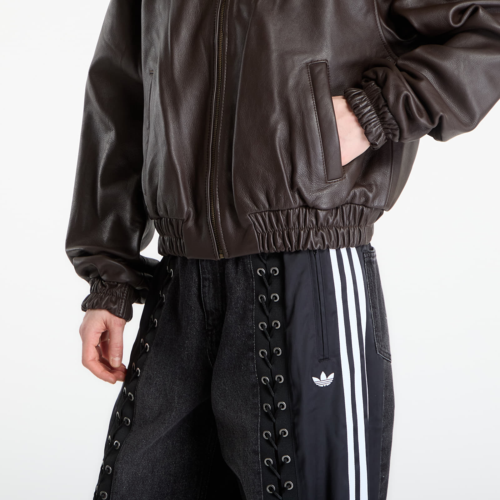 Kurtki Patta Leather Bomber Jacket UNISEX Coffee Bean