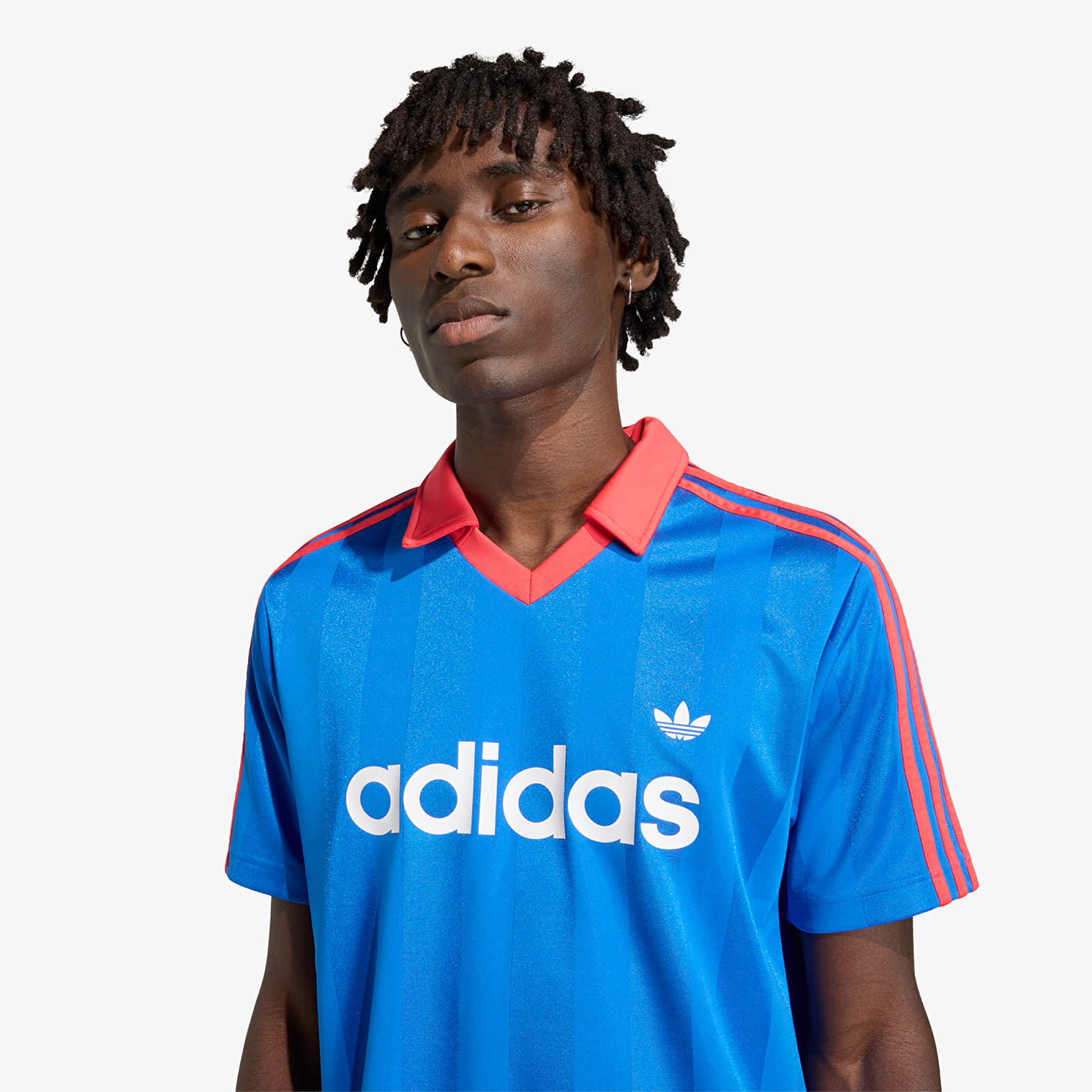 Koszulki męskie adidas Archive Collar Engineered Jersey Blue