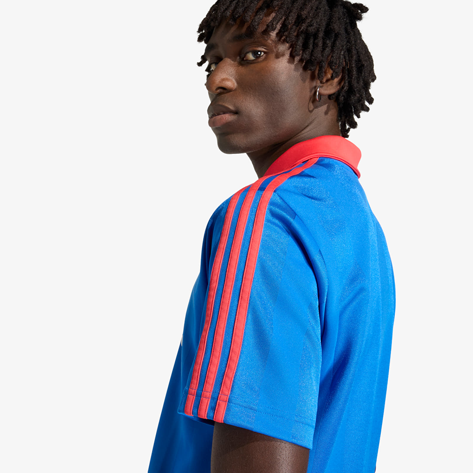 Koszulki męskie adidas Archive Collar Engineered Jersey Blue