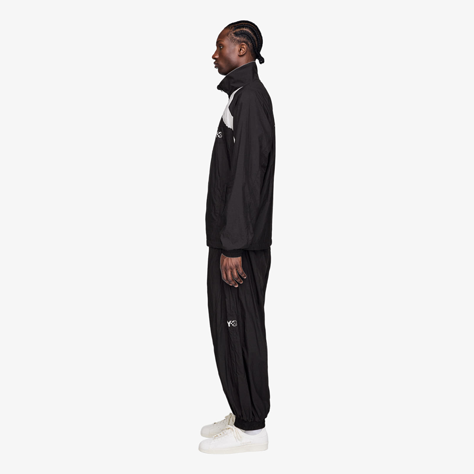 Herrenjacken Y-3 Raw Edge 3 Stripes Nylon Shell Jacket Black