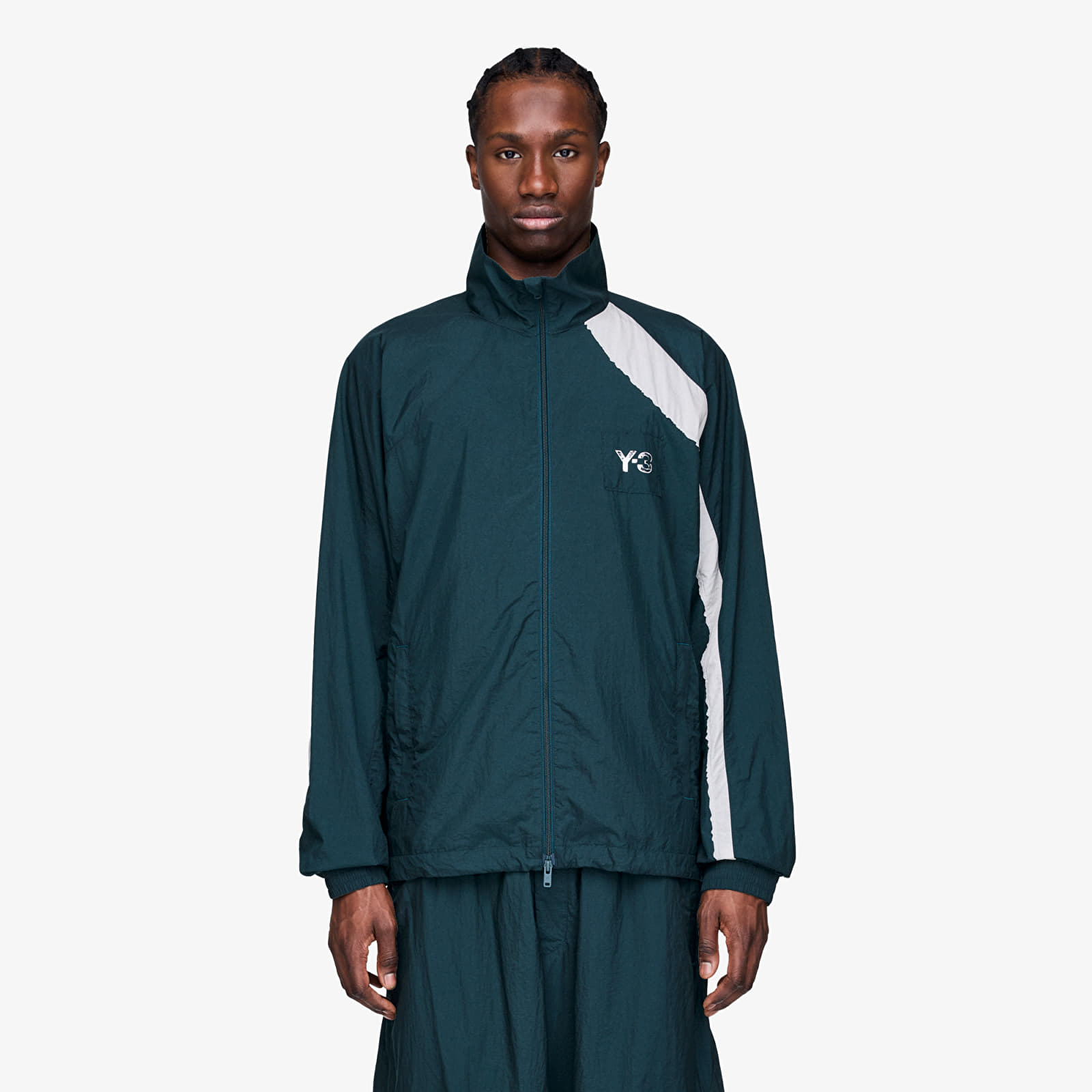 Jacken Y-3 Raw Edge 3 Stripes Nylon Shell Jacket Aurora Ivy