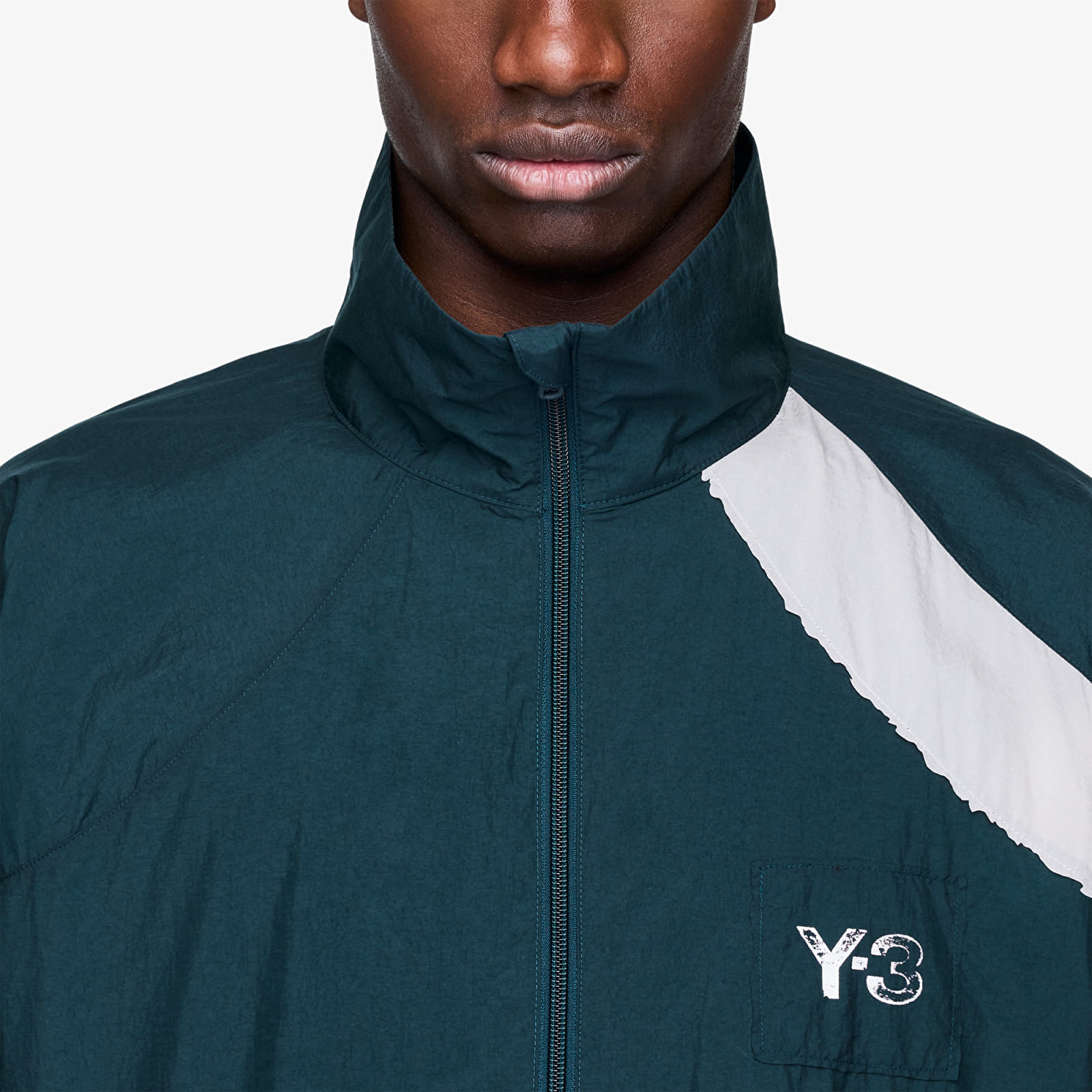 Jacken Y-3 Raw Edge 3 Stripes Nylon Shell Jacket Aurora Ivy