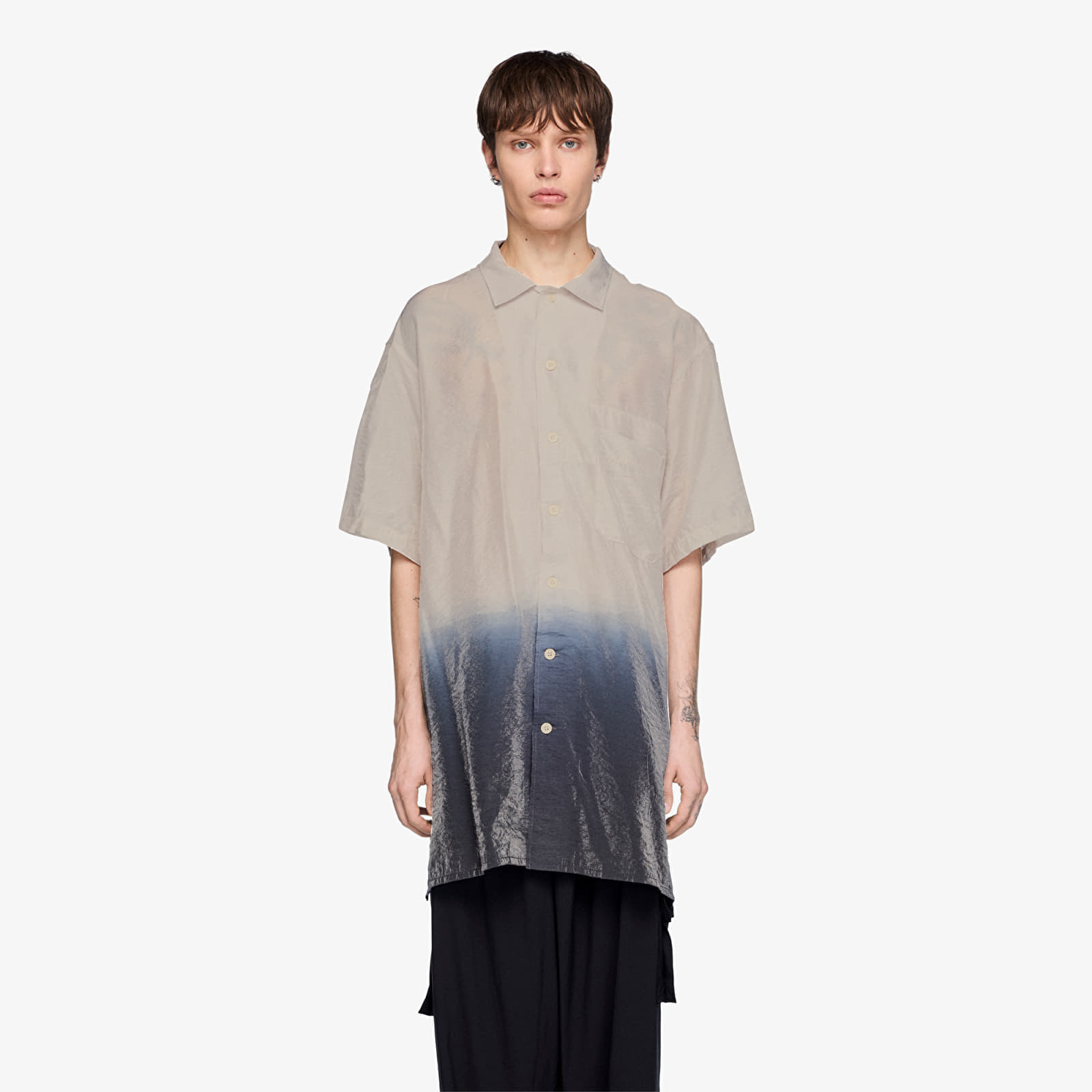 Риза Y-3 Dip Dye Short Sleeve Long Shirt Alumina S