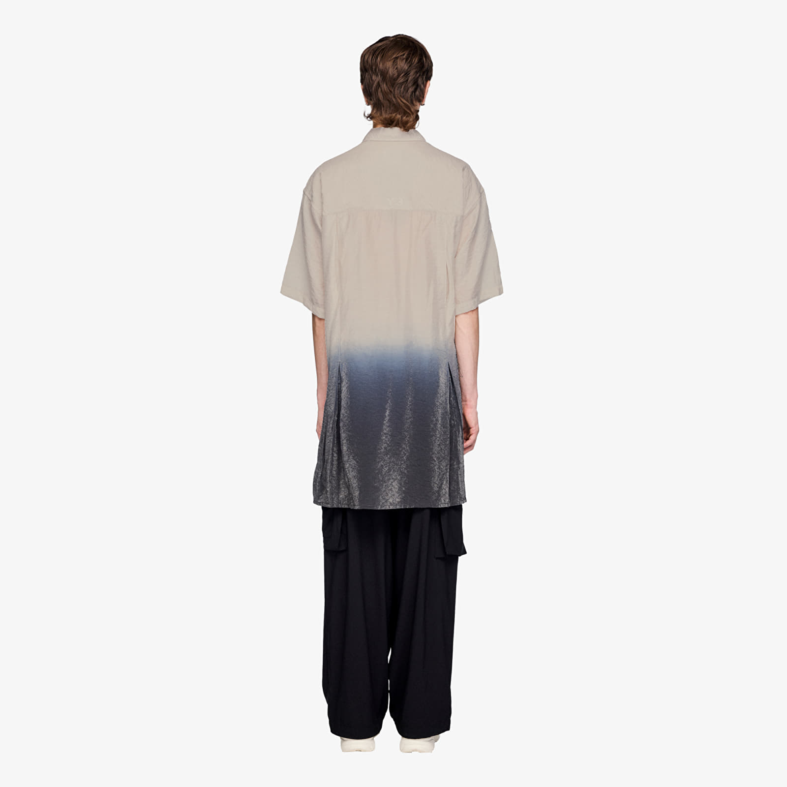 Рубашки Y-3 Dip Dye Short Sleeve Long Shirt Alumina