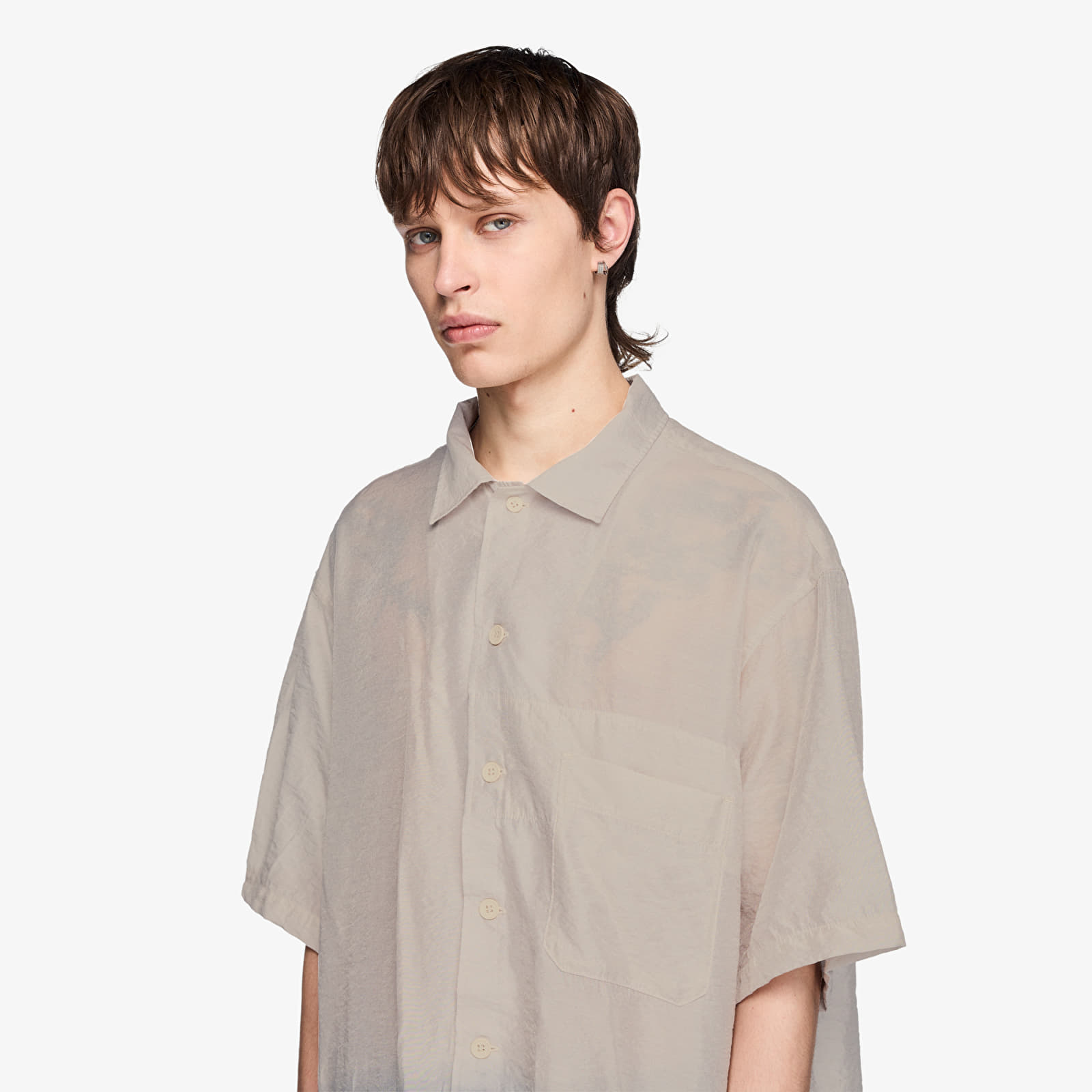 Рубашки Y-3 Dip Dye Short Sleeve Long Shirt Alumina