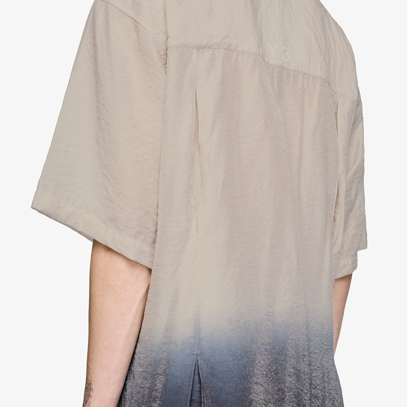 Рубашки Y-3 Dip Dye Short Sleeve Long Shirt Alumina