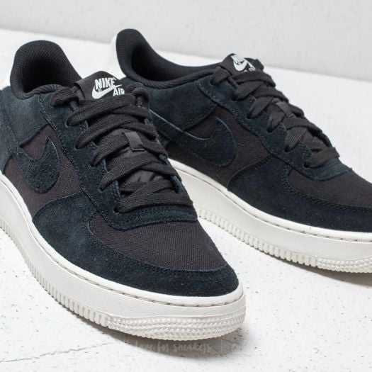 Women s shoes Nike Air Force 1 Suede GS Black Black Sail Footshop
