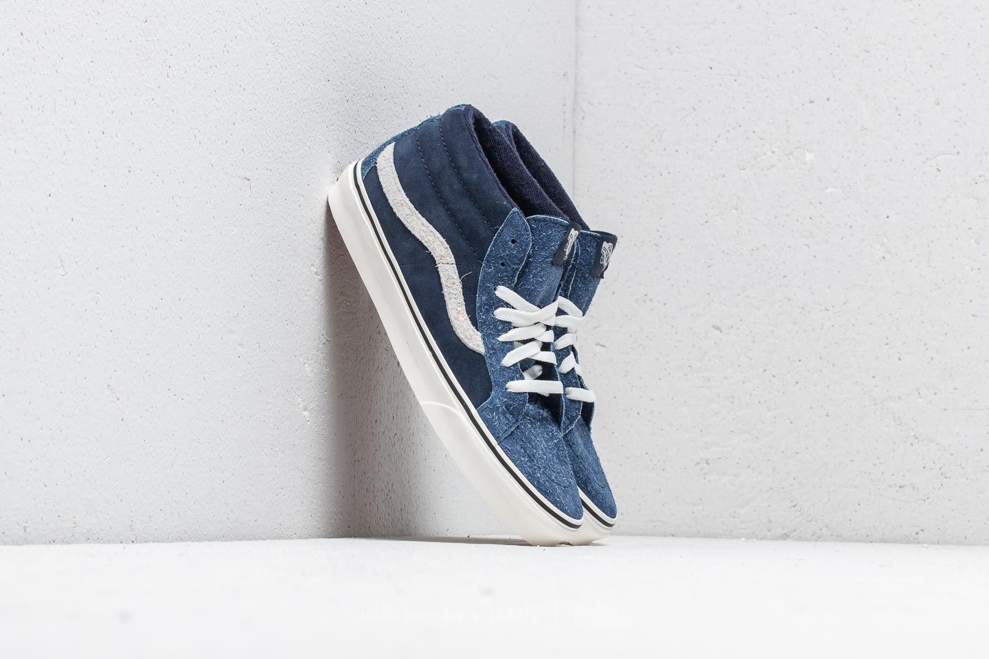 Pánske tenisky a topánky Vans SK8-Mid Reissue (Hairy Suede Mix) Dress Blue/ Snow White