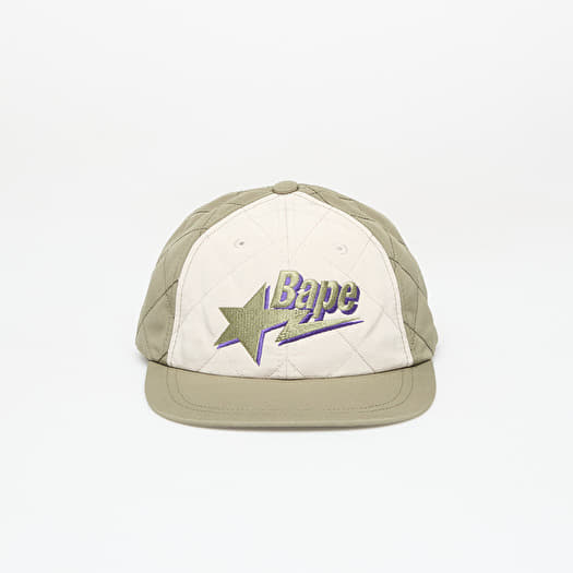 Keps A BATHING APE Bape Sta Logo Quilting Cap Olive Drab