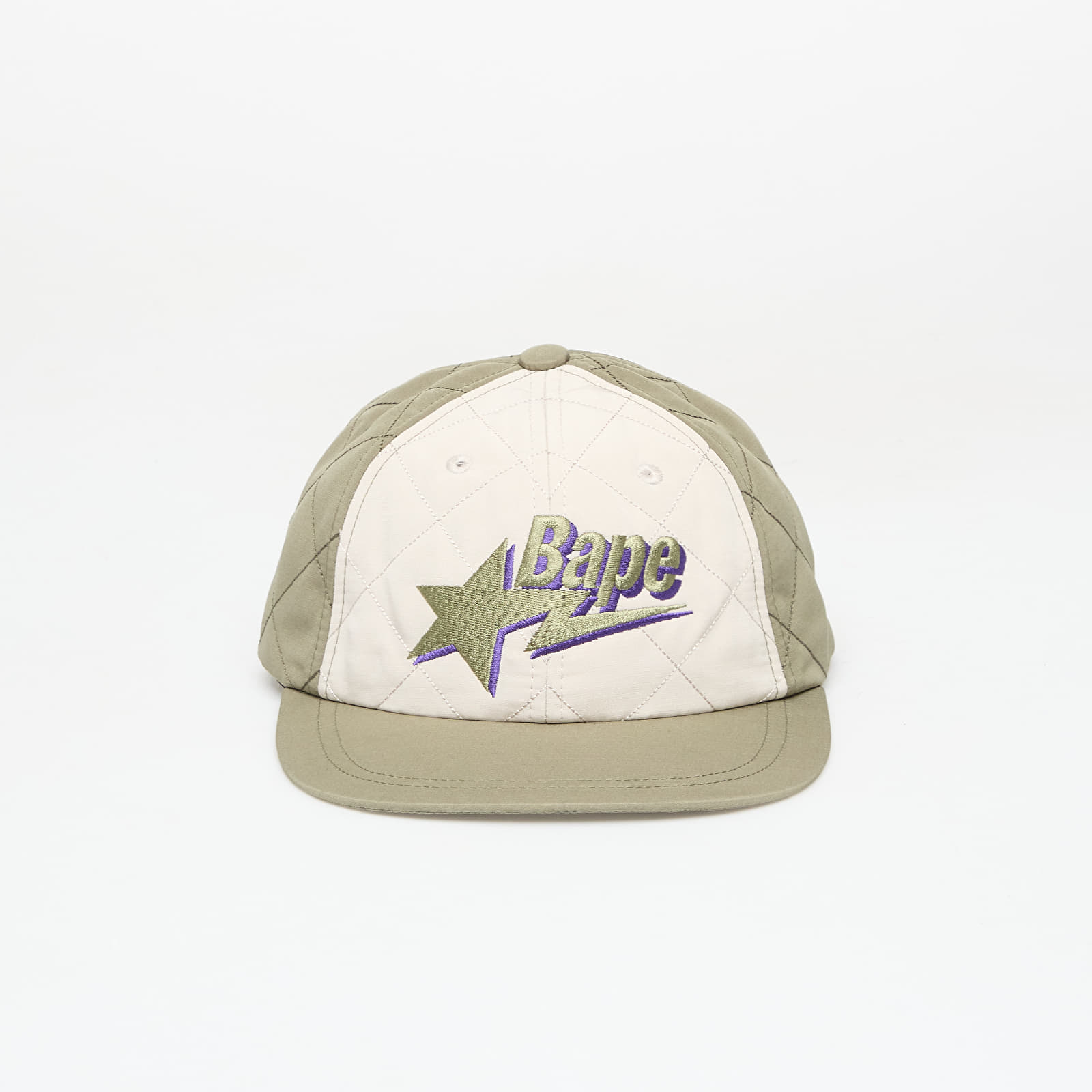 Mützen für Männer A BATHING APE Bape Sta Logo Quilting Cap Olive Drab