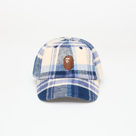 Keps A BATHING APE Bape Check Panel Cap Navy