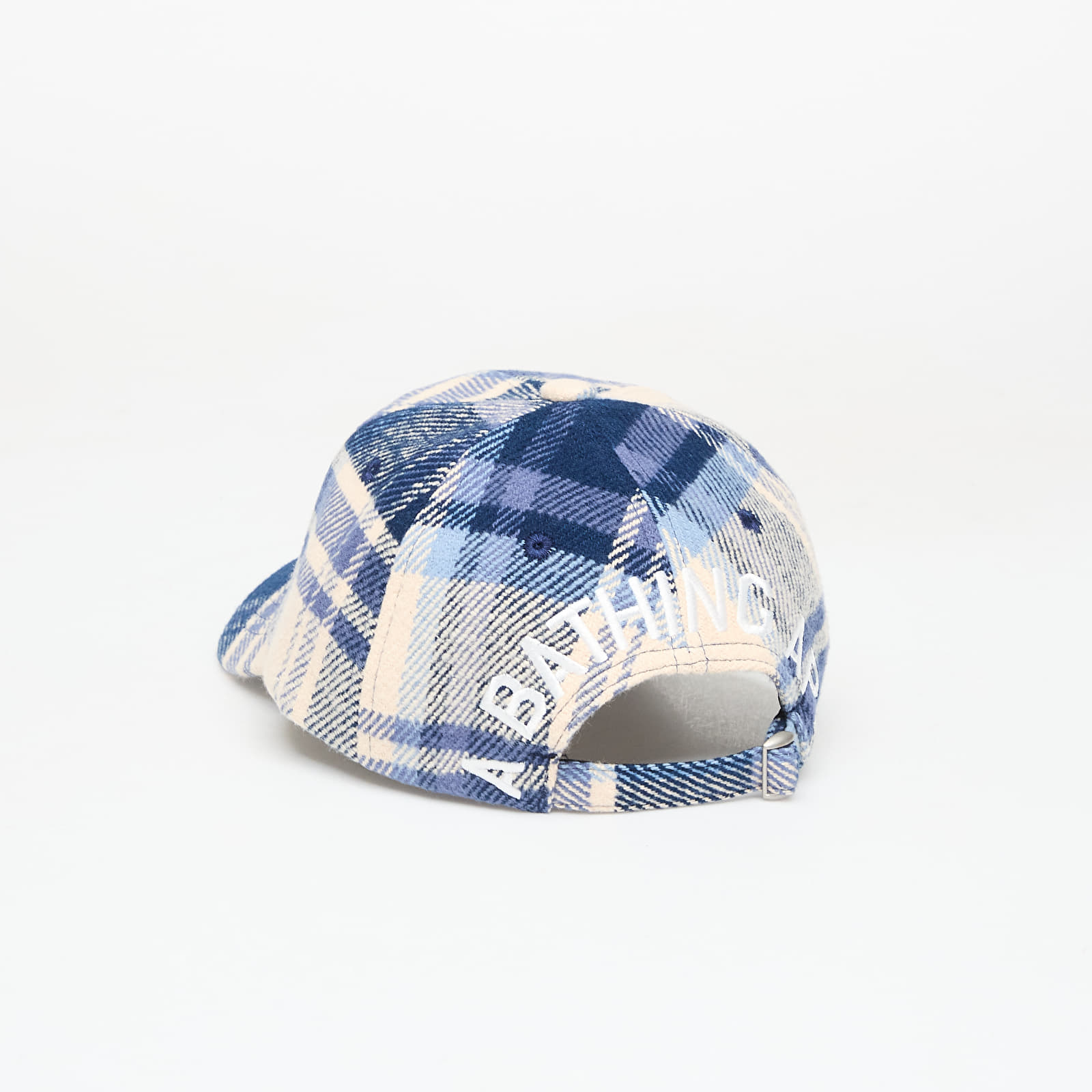 Kepsar A BATHING APE Bape Check Panel Cap Navy