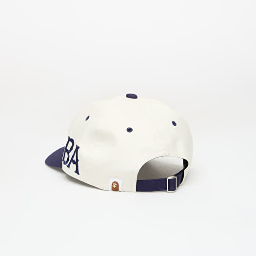 A BATHING APE ロゴキャップ ホワイト/ネイビー A BATHING APE A Bathing Ape Cap Navy | Footshop