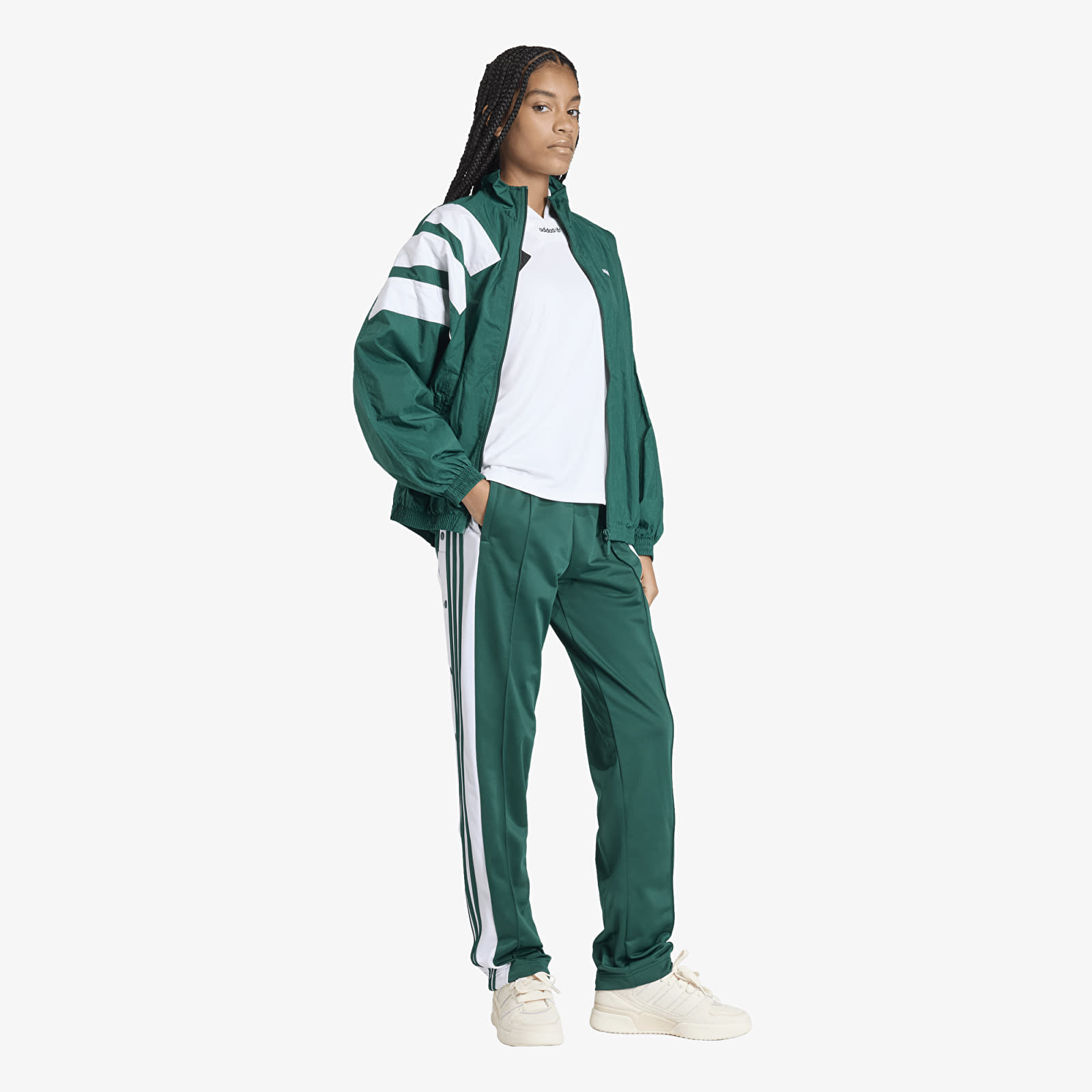 Pantalones de chándal para mujer adidas Adibreak Track Tracksuit Bottoms Collegiate Green