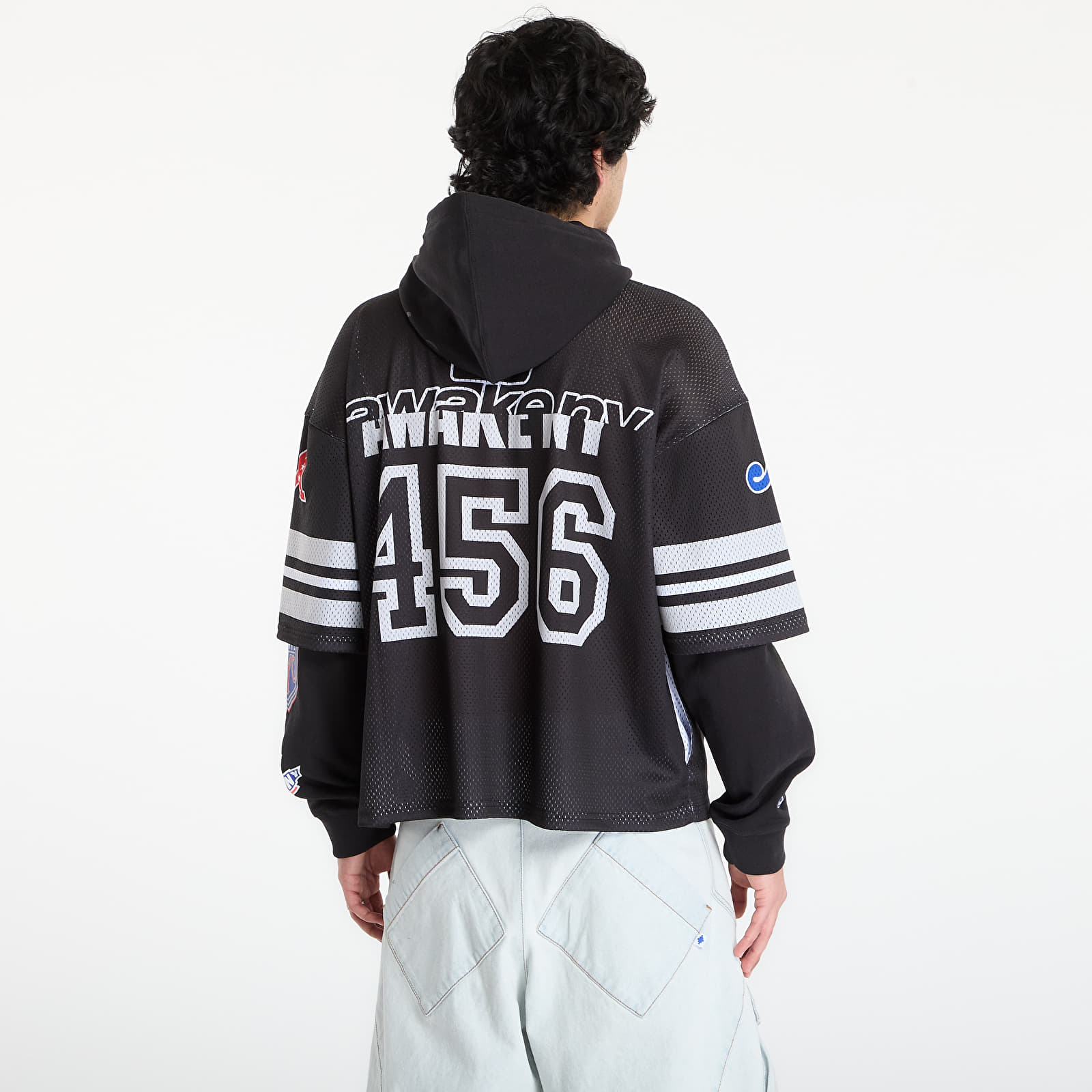 Hettegensere og sweatshirts Awake NY Headcrack Champs Jersey Zip Hoodie Black