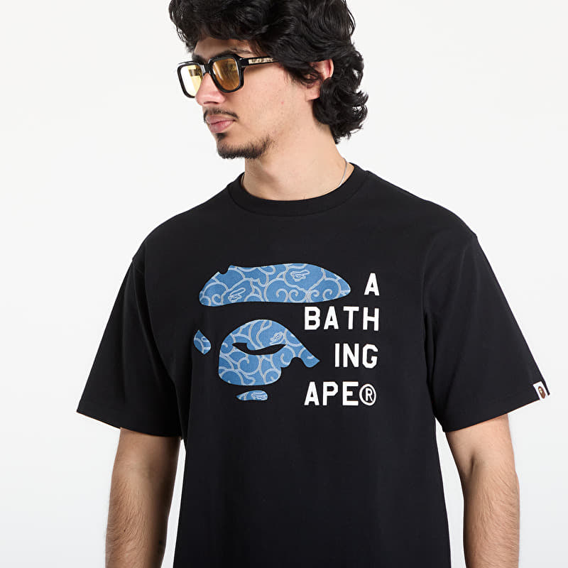 T-shirts A BATHING APE Japanese Cloud Camo Bape Face Tag Tee