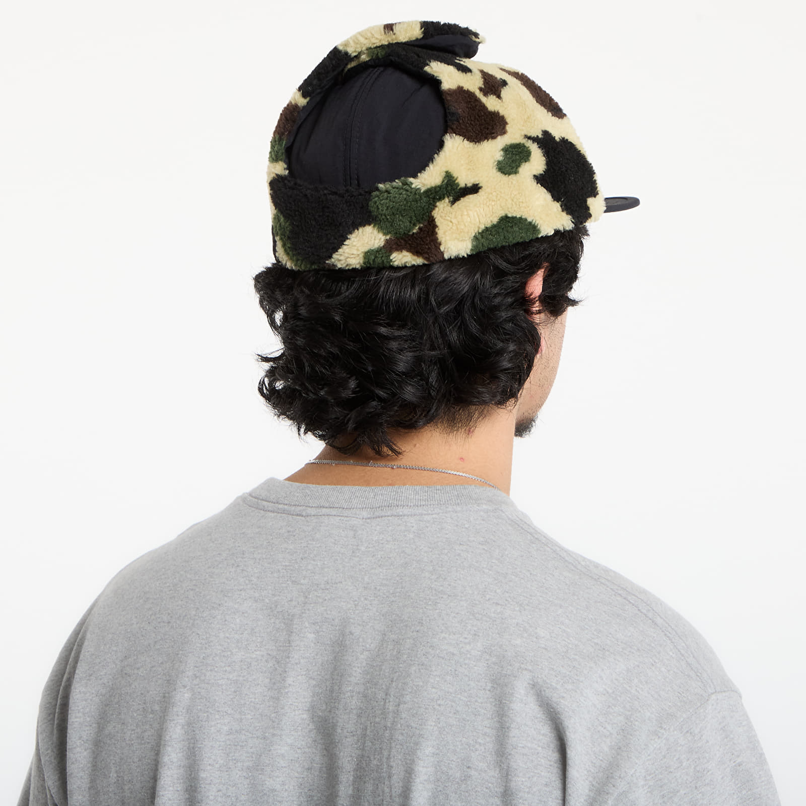  A Bathing Ape 1st Camo Puffy Flight Cap Black M 