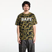 A BATHING APE 1St Camo Bape Rhinestone Tee UNISEX Green