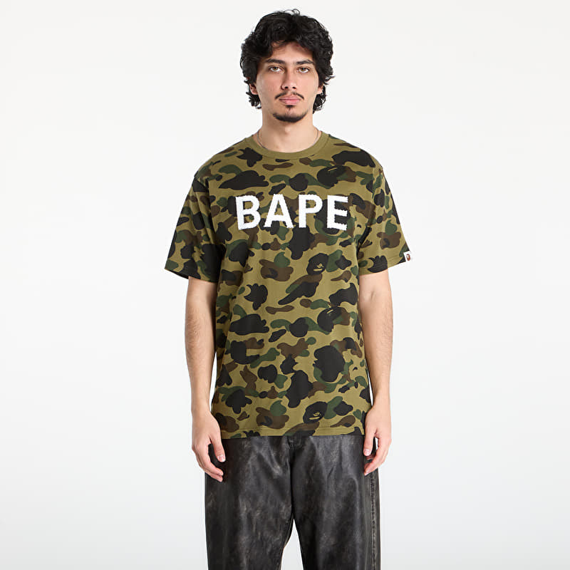 Tričko A BATHING APE 1St Camo Bape Rhinestone Tee UNISEX Green