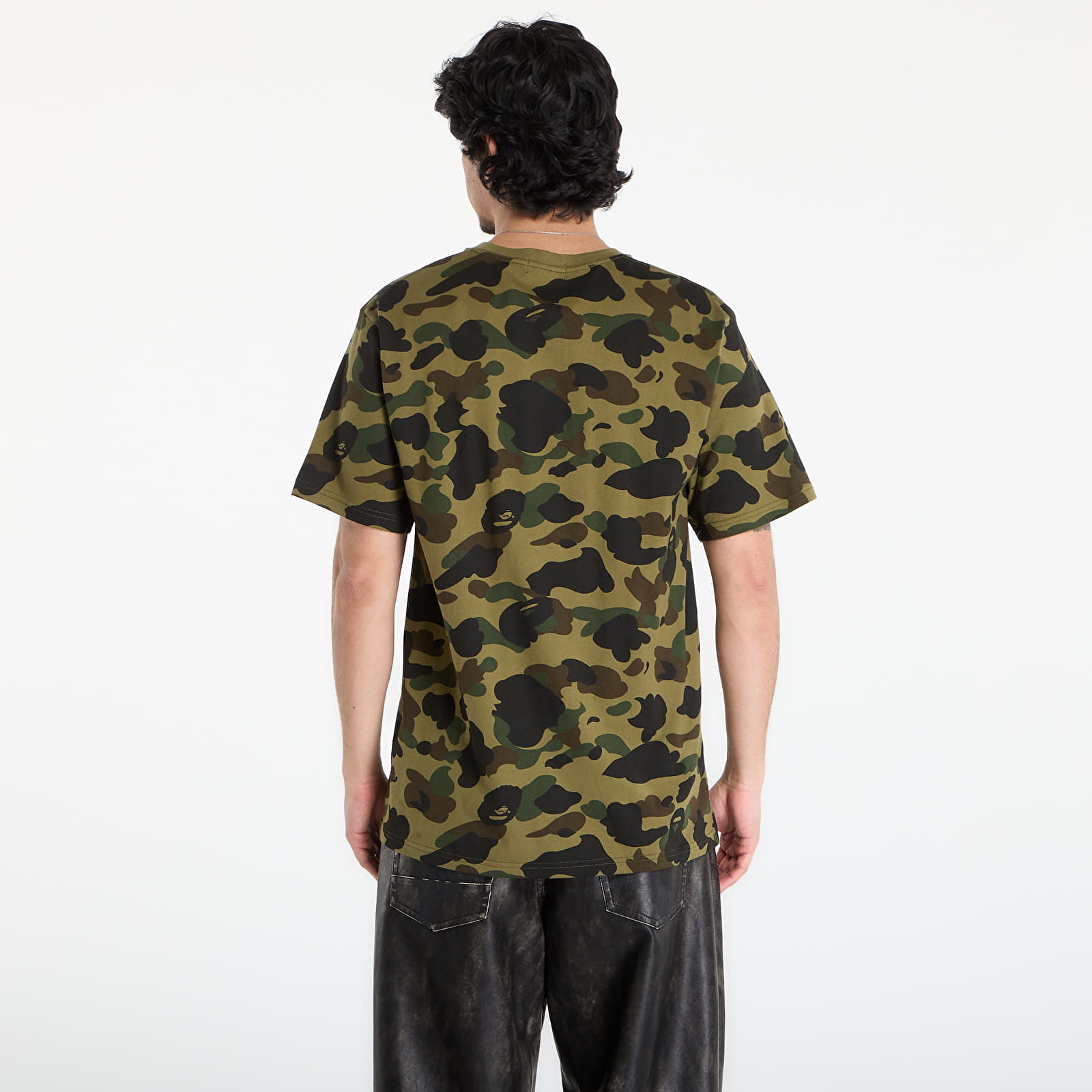 T-Shirts A BATHING APE 1St Camo Bape Rhinestone Tee UNISEX Green