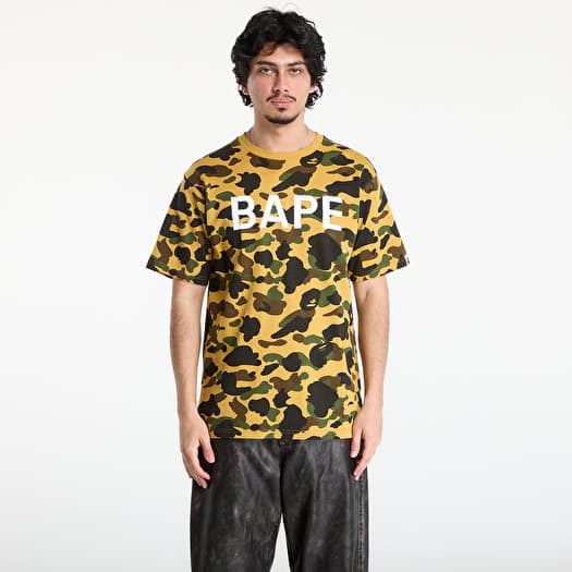 T-Shirt A BATHING APE 1St Camo Bape Rhinestone Tee UNISEX Yellow