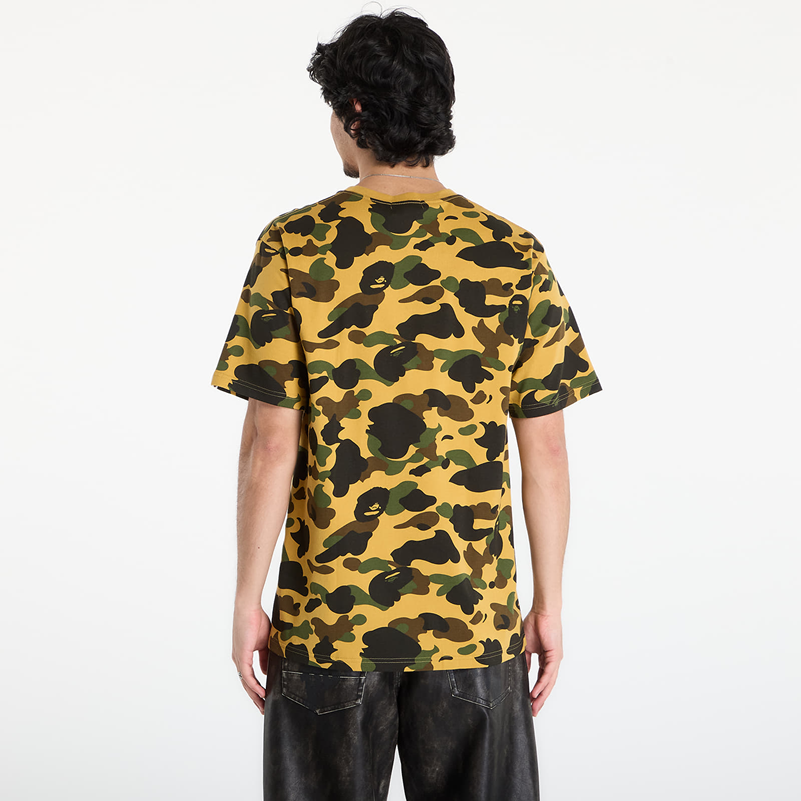T-särgid A BATHING APE 1St Camo Bape Rhinestone Tee UNISEX Yellow