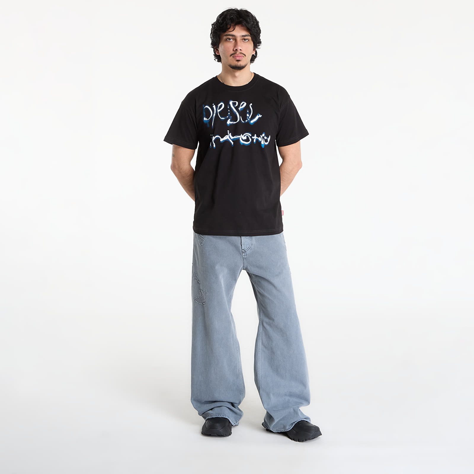 Μπλούζες Diesel T-Norm-V8 T-Shirt Black