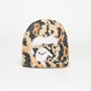 Hats A BATHING APE Wild Leopard Pattern Ape Face Knit Cap Beige