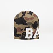 A BATHING APE 1St Camo Knit Cap Green
