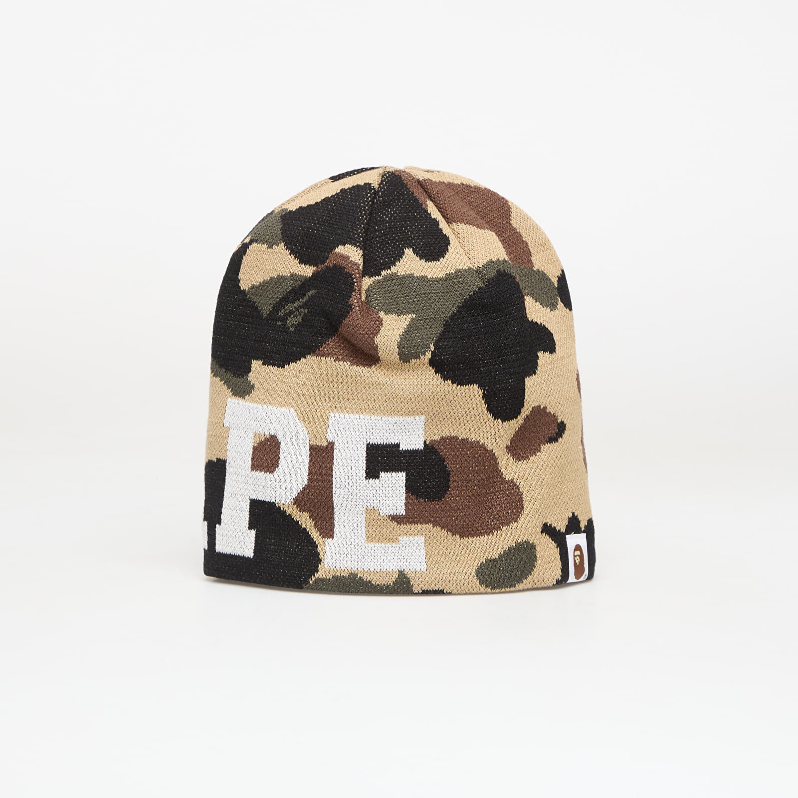 Hatter A BATHING APE 1St Camo Knit Cap Yellow