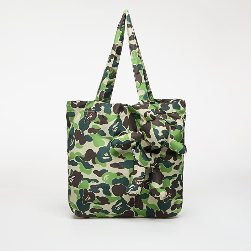 A BATHING APE Abc Camo Bear Eco Travel Bag (S) Green | Footshop