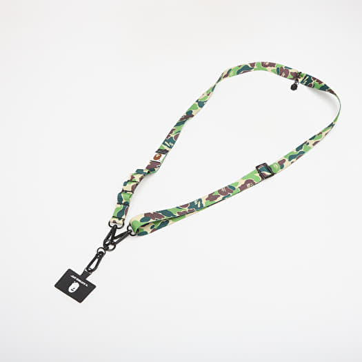 A BATHING APE Abc Camo Smartphone Shoulder Strap Green