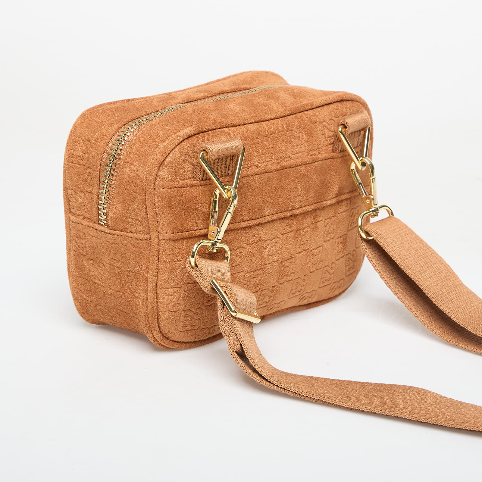 Umhängetaschen für Männer Jordan Jam Suede Monogram Camera Bag Cognac