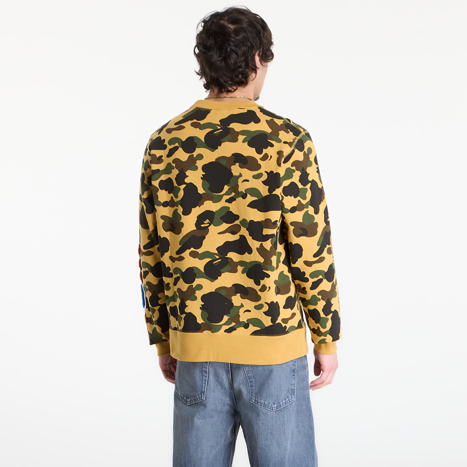 Hoodies and sweatshirts  A BATHING APE 1St Camo Shark Crewneck Sweatshirt UNISEX Yellow