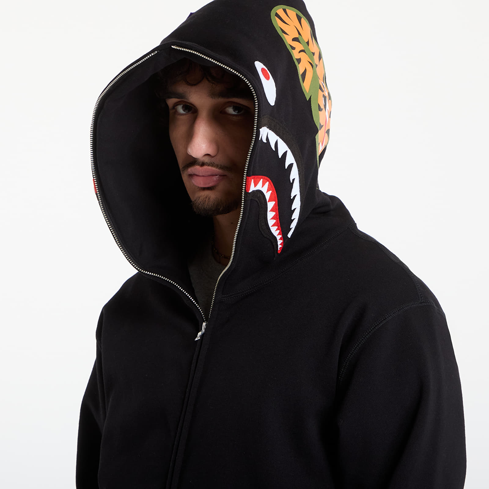 Kapuutsikud ja kampsunid A BATHING APE Shark Full Zip Hoodie UNISEX Black