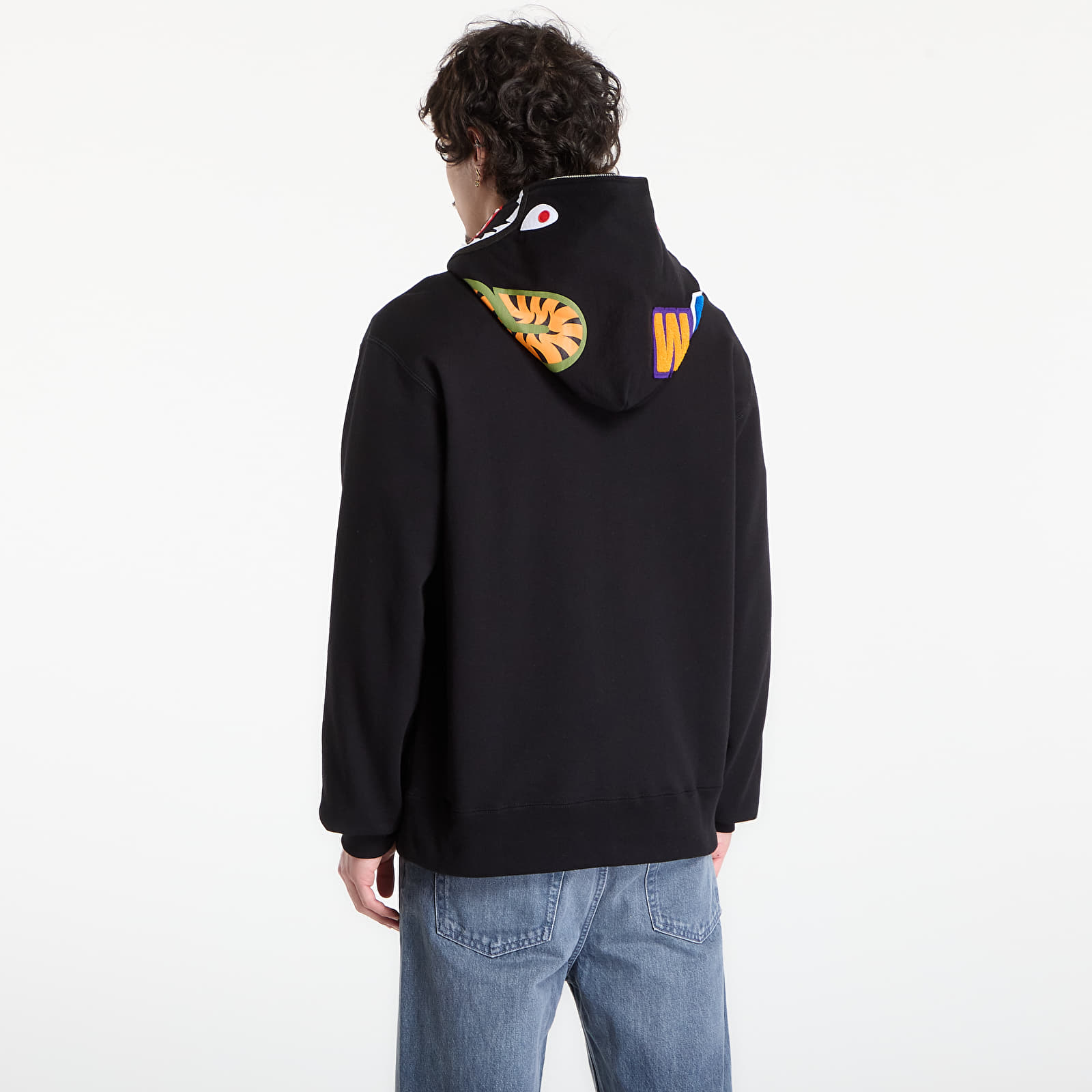 Kapuutsikud ja kampsunid A BATHING APE Shark Full Zip Hoodie UNISEX Black