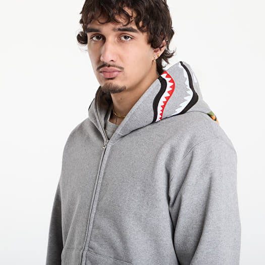 A BATHING APE Shark Full Zip Hoodie UNISEX Gray | Footshop