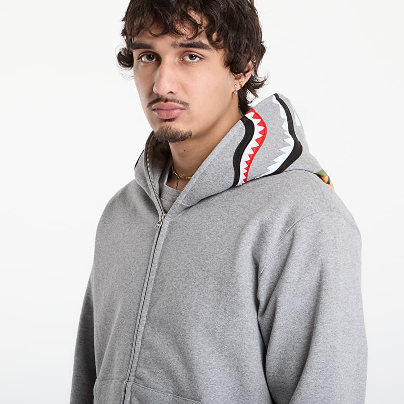 A BATHING APE Shark Full Zip Hoodie UNISEX Gray | Footshop