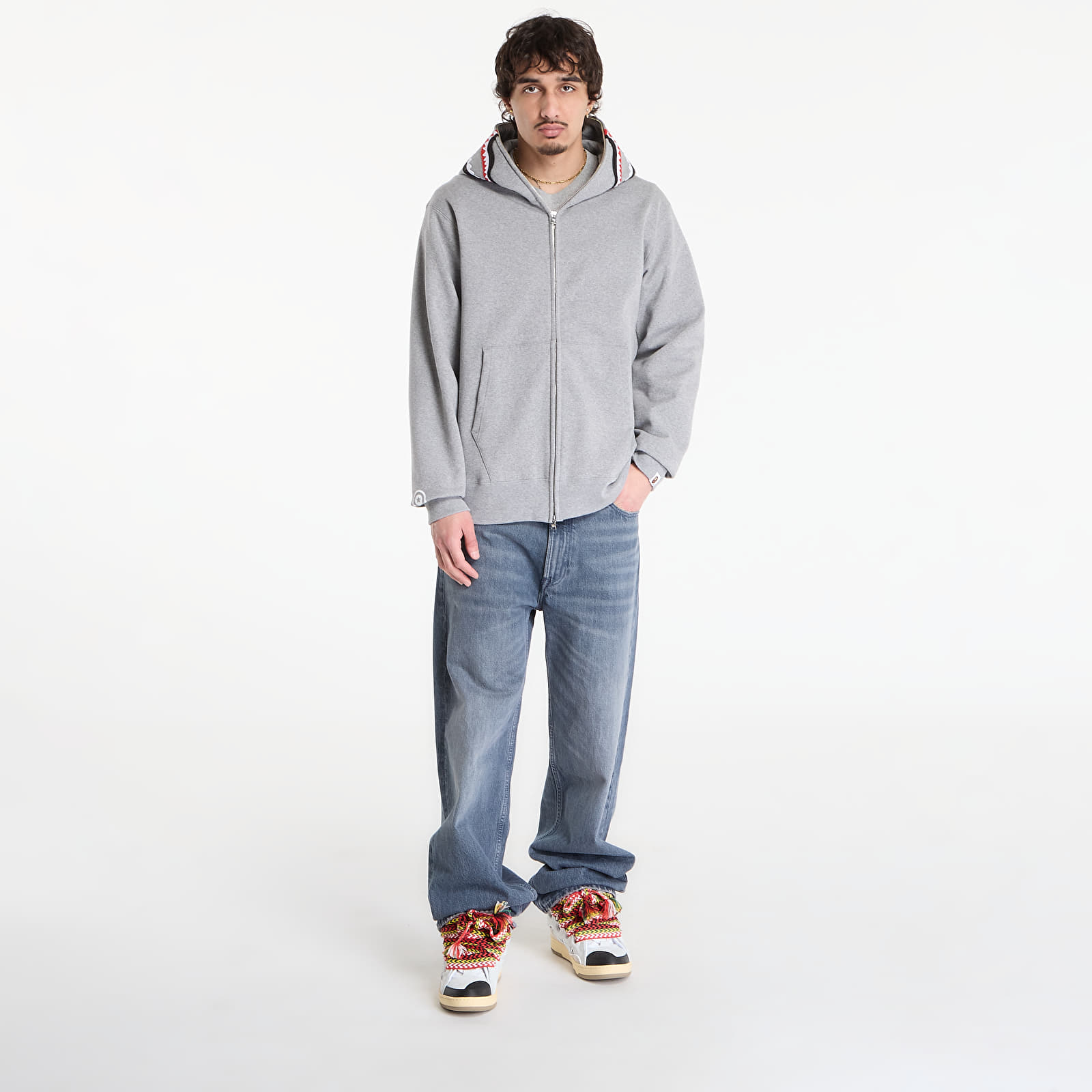 Hoodies and sweatshirts  A BATHING APE Shark Full Zip Hoodie UNISEX Gray