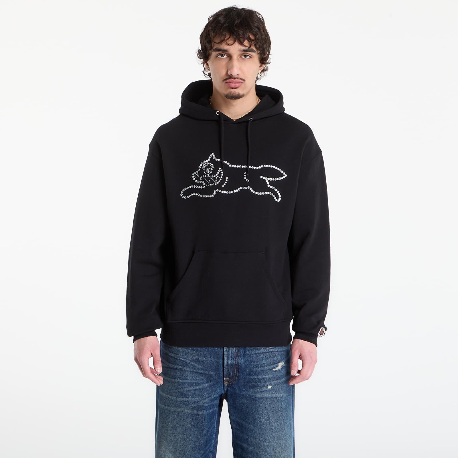 Hettegensere for menn Billionaire Boys Club Icecream Crystal Running Dog Popover Hood Black