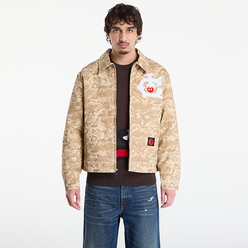 Billionaire Boys Club Icecream Snakeskin Quilted Work Jacket Light Brown