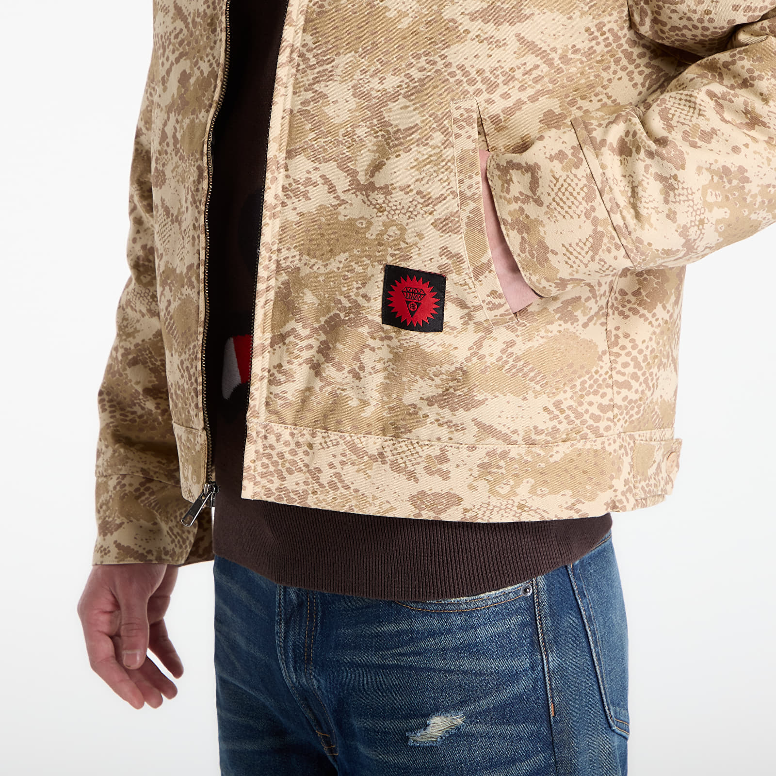 Men's jackets Billionaire Boys Club Icecream Snakeskin Quilted Work Jacket Light Brown