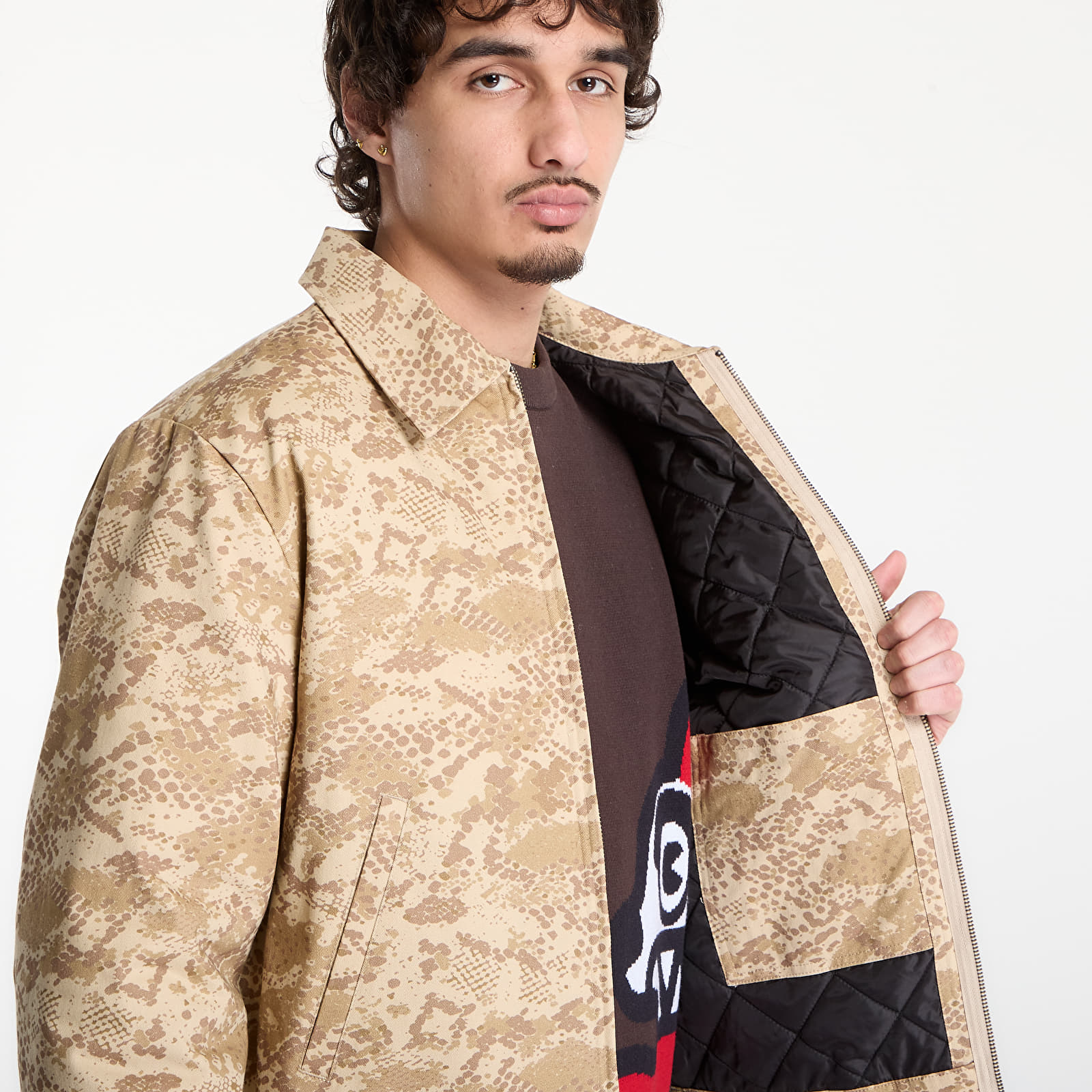 Men's jackets Billionaire Boys Club Icecream Snakeskin Quilted Work Jacket Light Brown