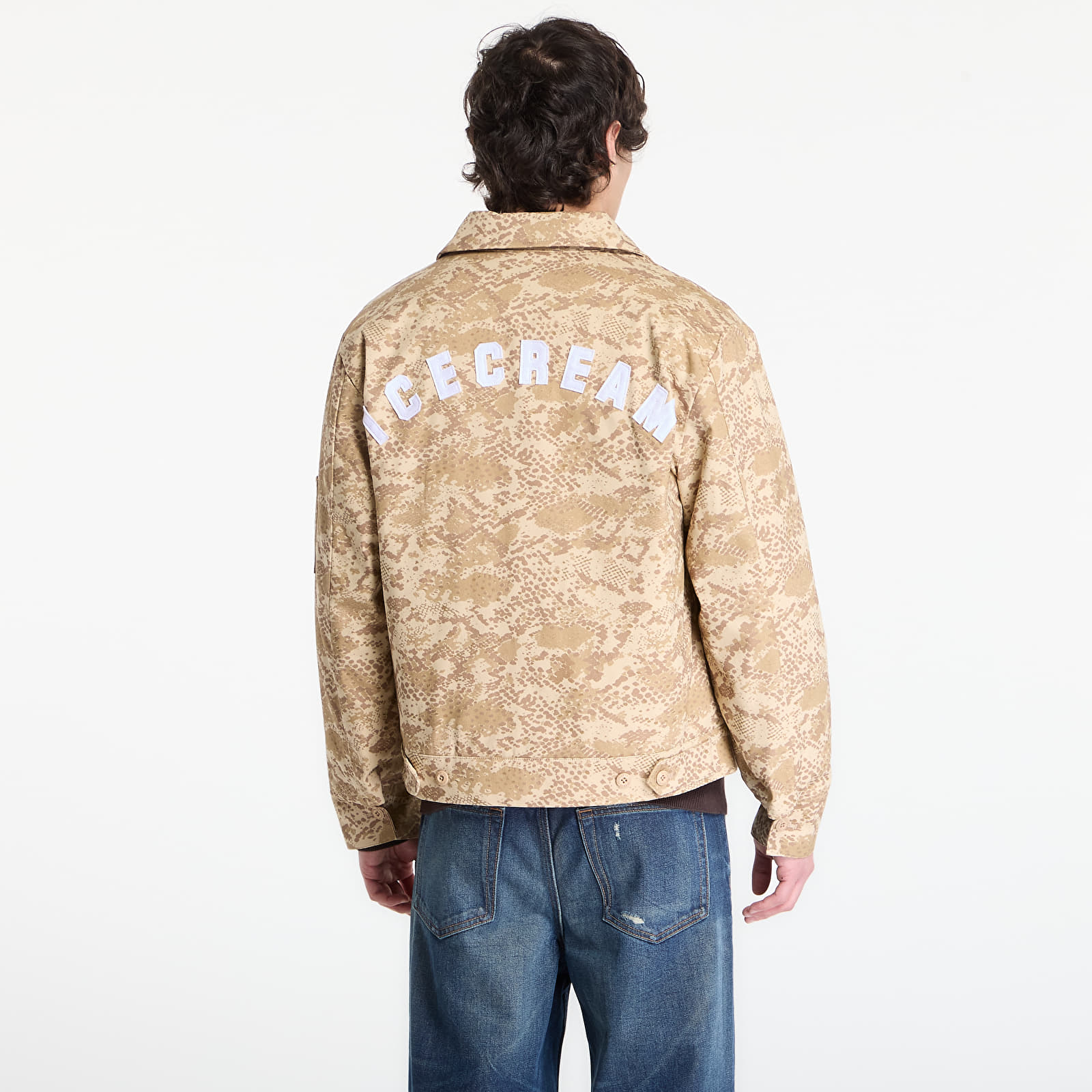 Men's jackets Billionaire Boys Club Icecream Snakeskin Quilted Work Jacket Light Brown